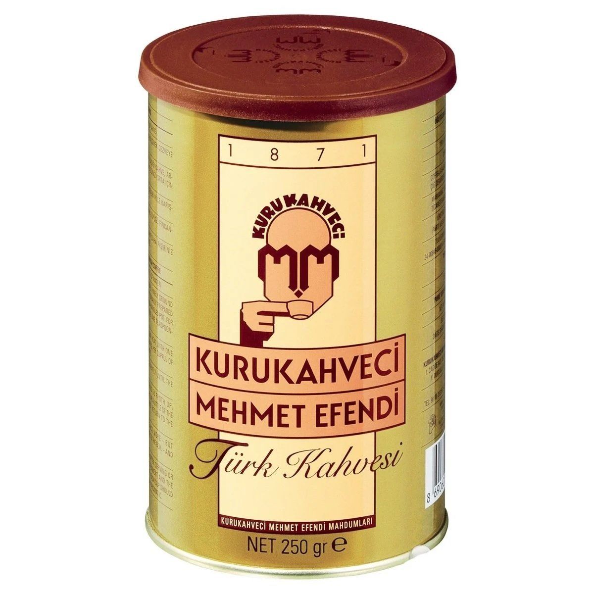 Kurukahveci Mehmet Efendi Türk Kahvesi 250 Gr. Teneke Kutu